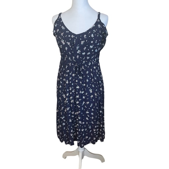 Torrid Floral Dress Size 1 Blue Flower Summer Adjustable Straps Easter Cottage - Picture 2 of 13